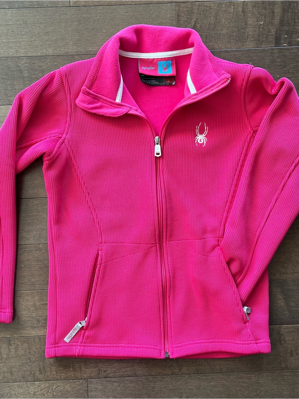 Spyder Girls Hot Pink Full-Zip Fleece Hoodie